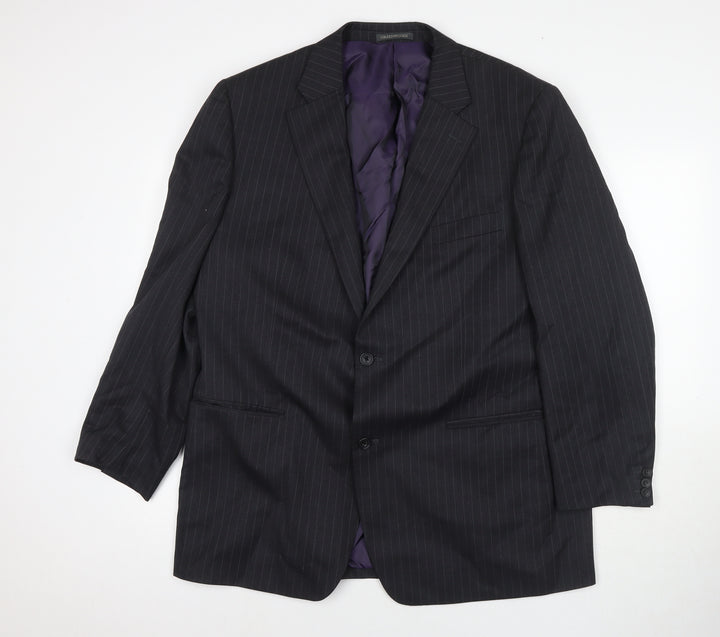 Greenwoods Mens Grey Wool Jacket Suit Jacket Size 46 Regular