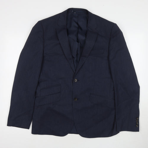 Marks and Spencer Mens Blue Wool Jacket Suit Jacket Size 38 Regular