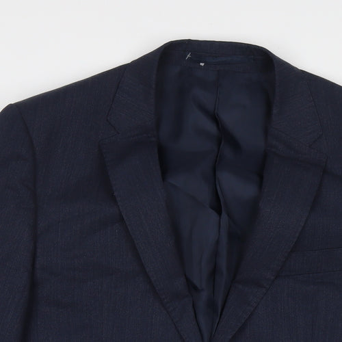 Marks and Spencer Mens Blue Wool Jacket Suit Jacket Size 38 Regular