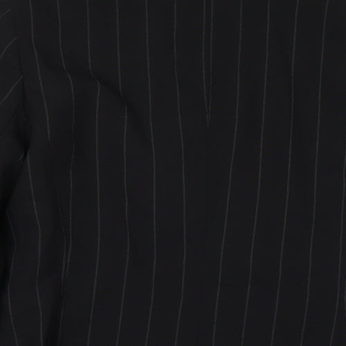 AMARANTO Womens Black Jacket Blazer Size 14 Button