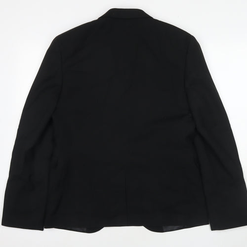 Cedar Wood State Mens Black Polyester Jacket Suit Jacket Size 42 Regular