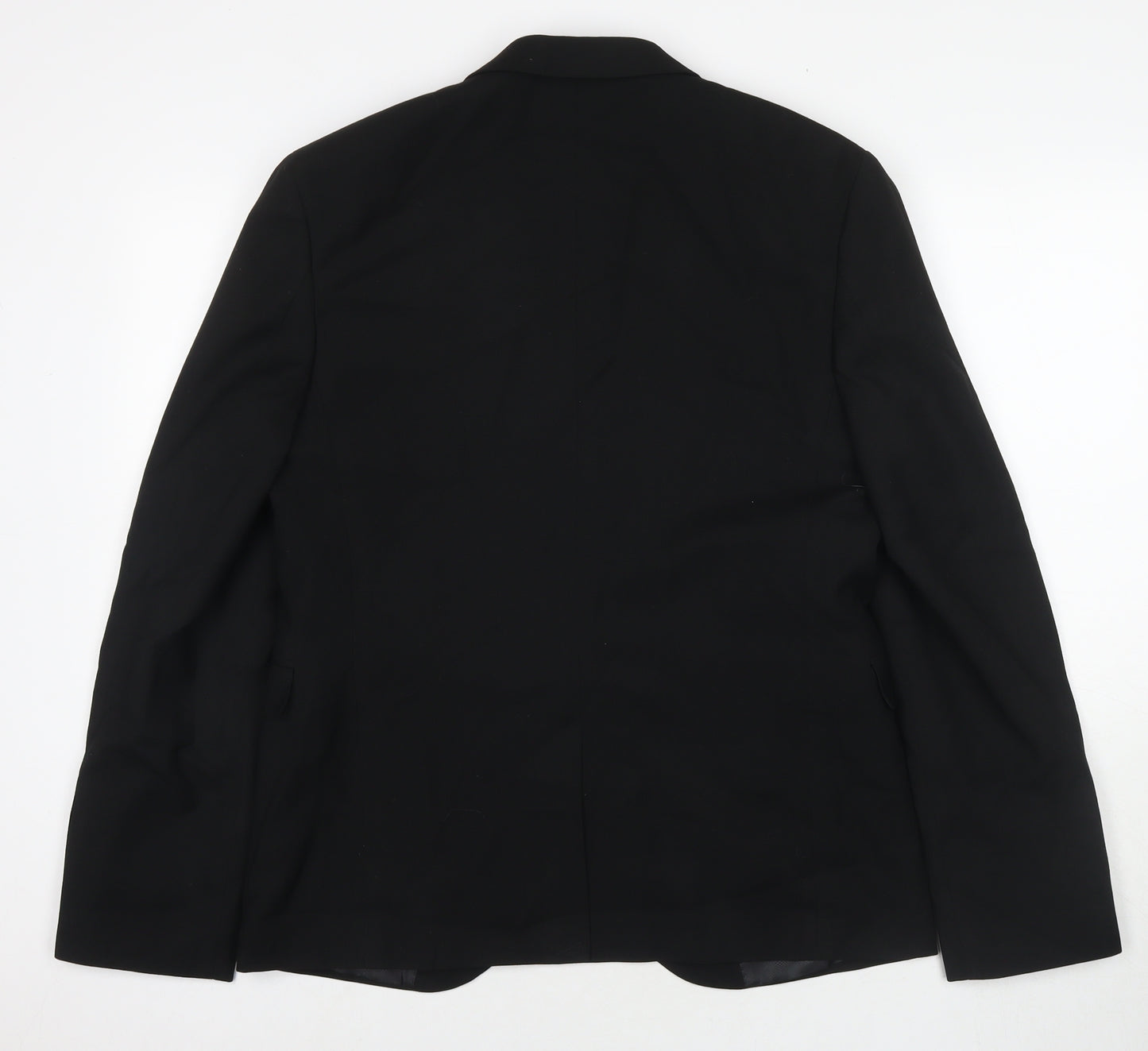 Cedar Wood State Mens Black Polyester Jacket Suit Jacket Size 42 Regular