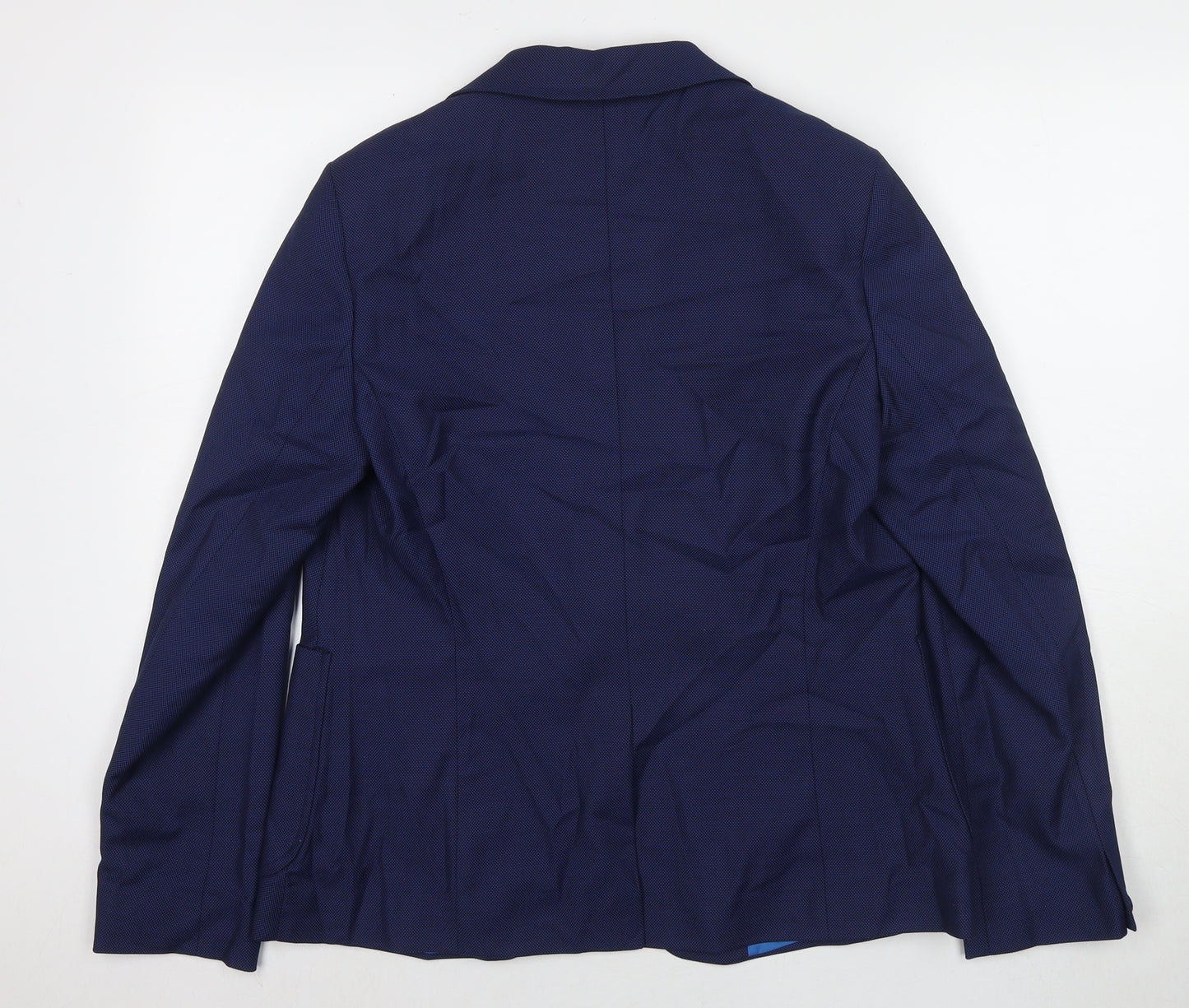 Dimentions Womens Blue Jacket Blazer Size 14 Button