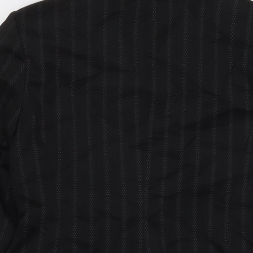 NEXT Womens Black Striped Jacket Blazer Size 12 Button