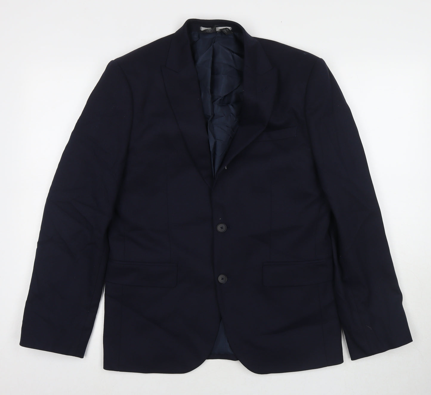 Marks and Spencer Mens Blue Wool Jacket Suit Jacket Size 38 Regular
