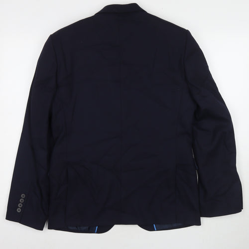 Marks and Spencer Mens Blue Wool Jacket Suit Jacket Size 38 Regular