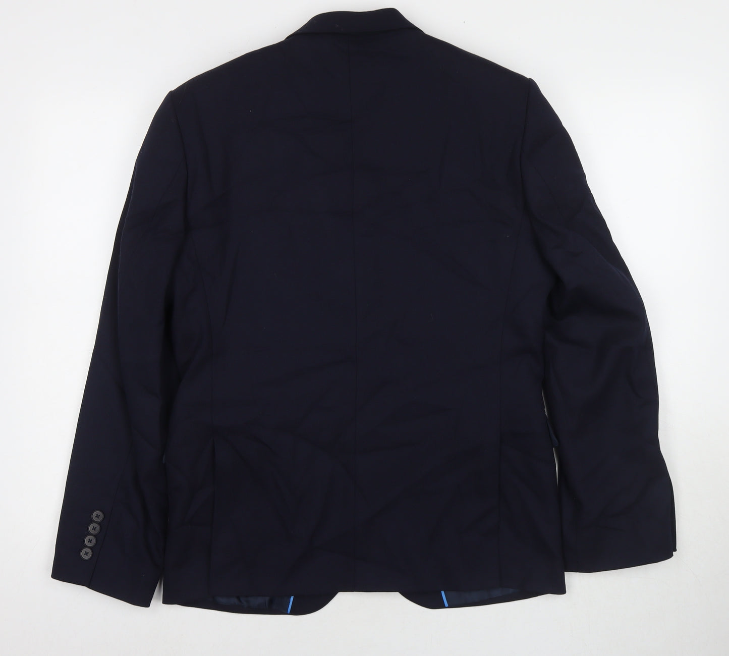Marks and Spencer Mens Blue Wool Jacket Suit Jacket Size 38 Regular