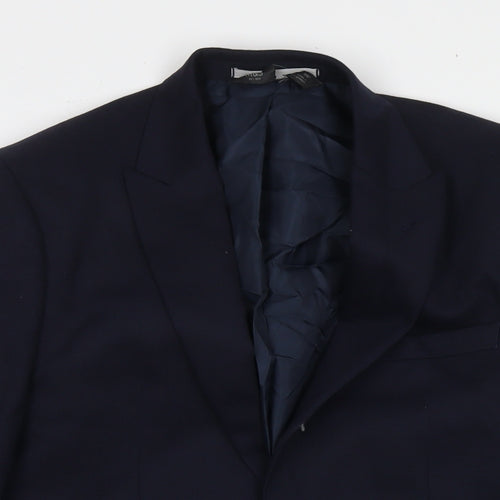 Marks and Spencer Mens Blue Wool Jacket Suit Jacket Size 38 Regular
