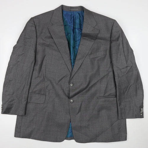 Vitale Mens Grey Wool Jacket Suit Jacket Size 40 Regular