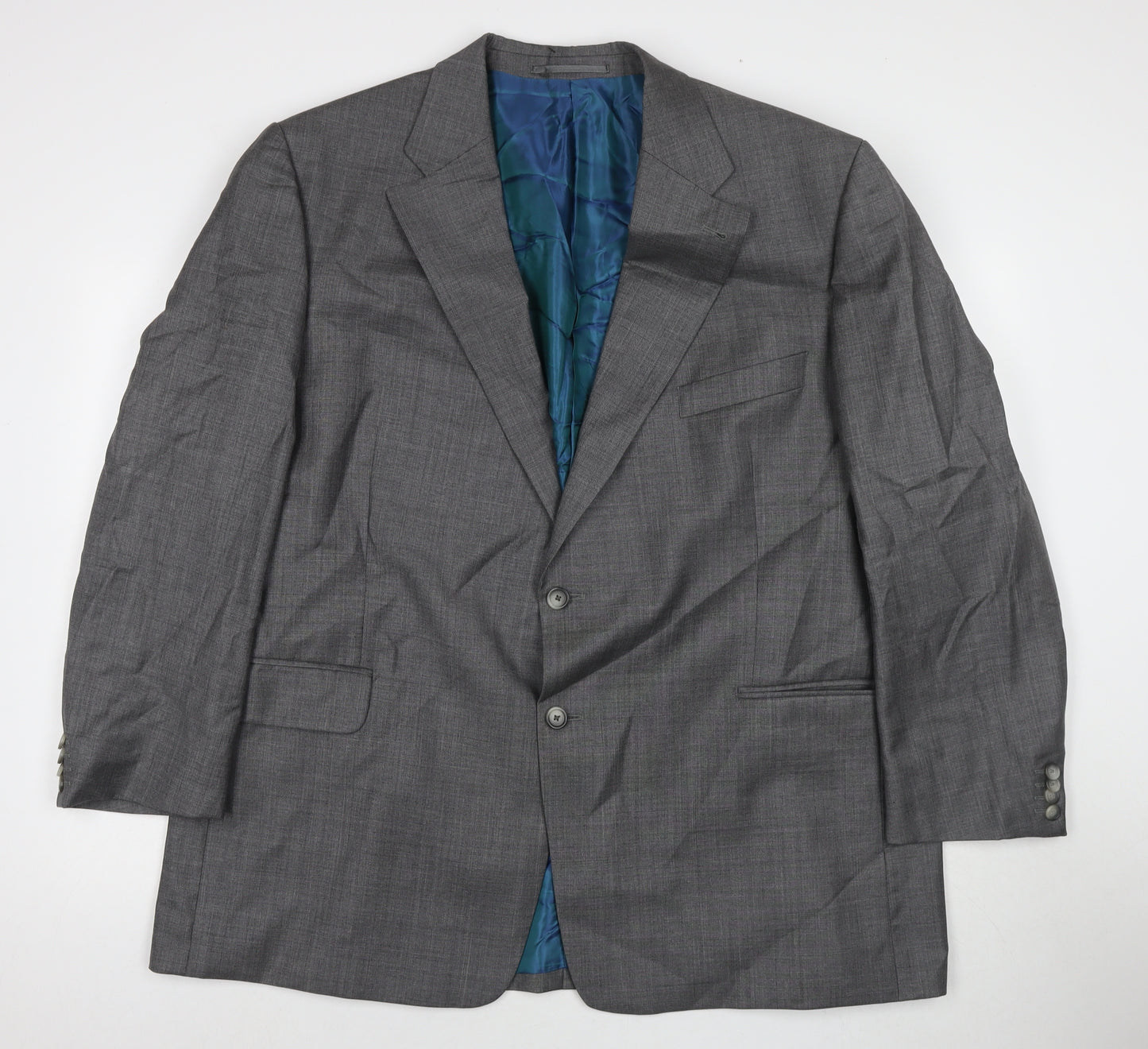 Vitale Mens Grey Wool Jacket Suit Jacket Size 40 Regular