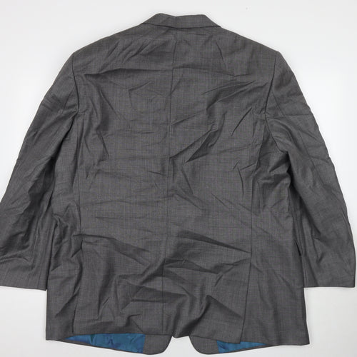 Vitale Mens Grey Wool Jacket Suit Jacket Size 40 Regular