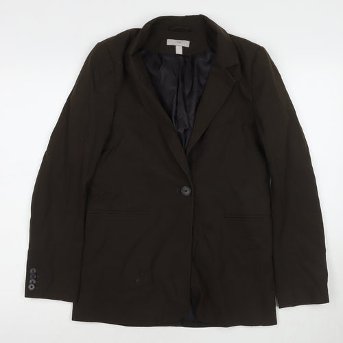 H&M Womens Green Jacket Blazer Size XS Button