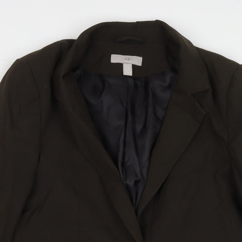 H&M Womens Green Jacket Blazer Size XS Button