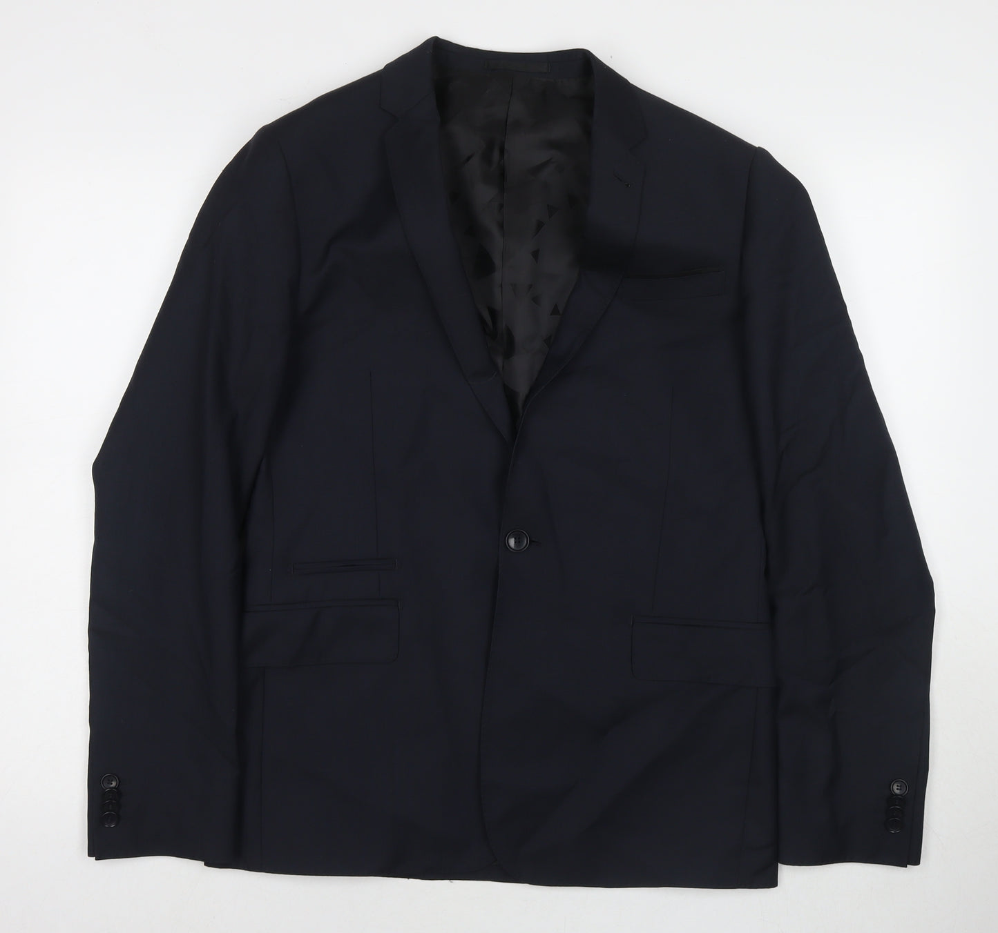 ASOS Mens Blue Wool Jacket Suit Jacket Size 38 Regular