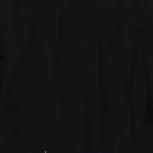 New Look Womens Black Overcoat Coat Size 8 Button
