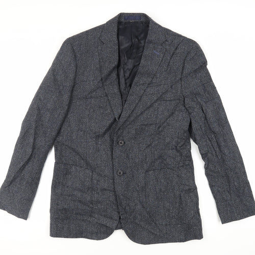 Marks and Spencer Mens Blue Polyester Jacket Blazer Size 40 Regular