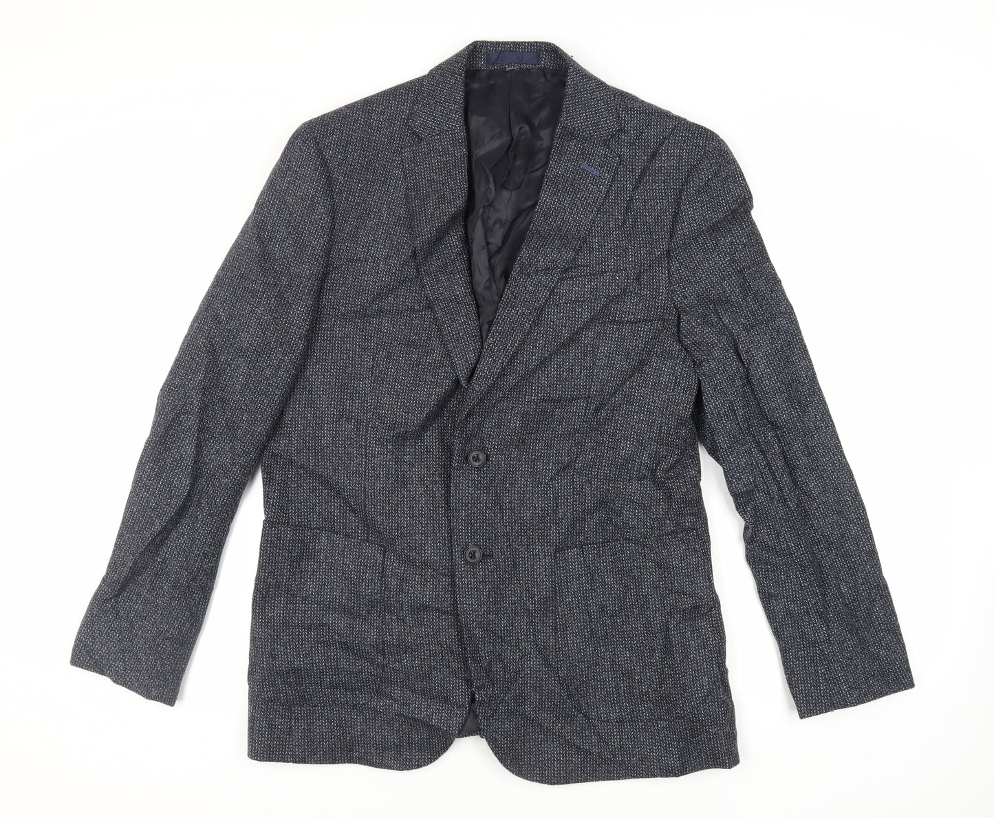 Marks and Spencer Mens Blue Polyester Jacket Blazer Size 40 Regular