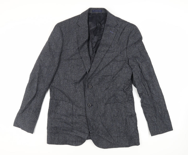 Marks and Spencer Mens Blue Polyester Jacket Blazer Size 40 Regular