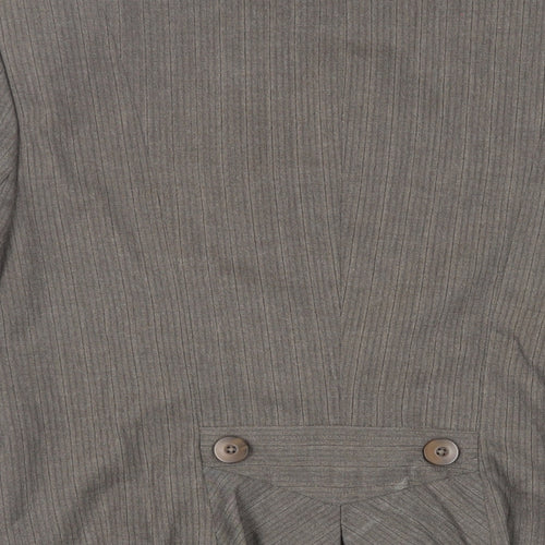 NEXT Womens Brown Striped Jacket Blazer Size 12 Button