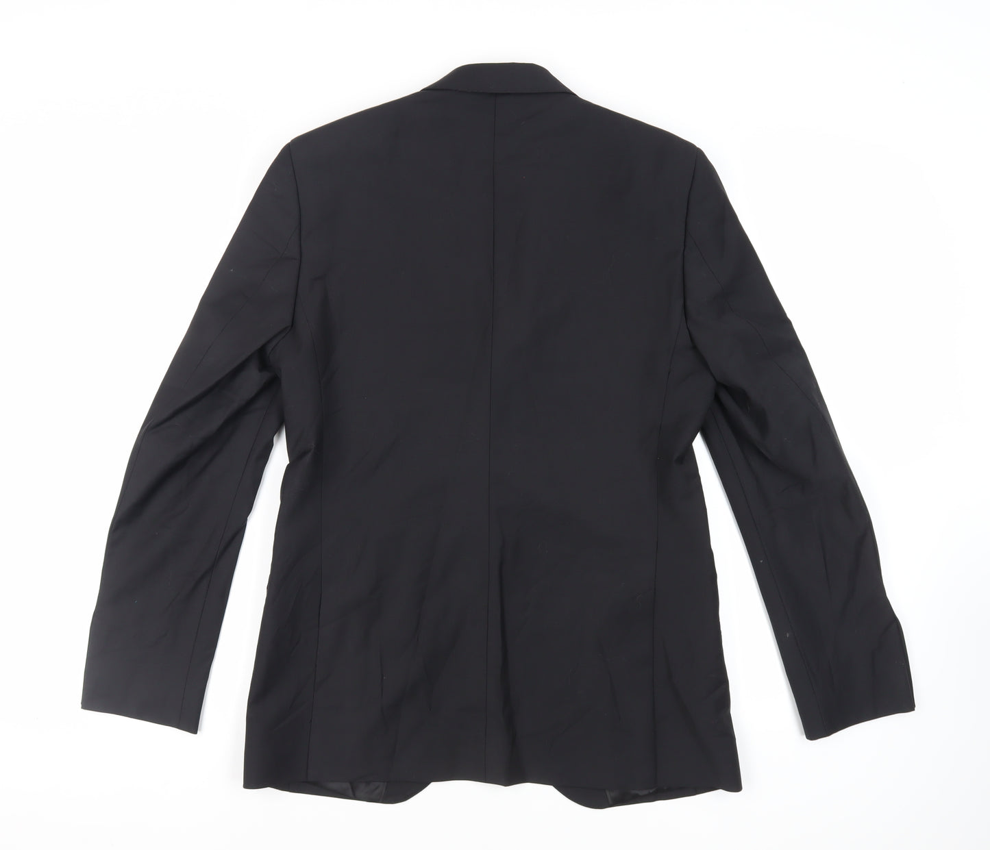 Marks and Spencer Mens Black Wool Jacket Suit Jacket Size 38 Regular