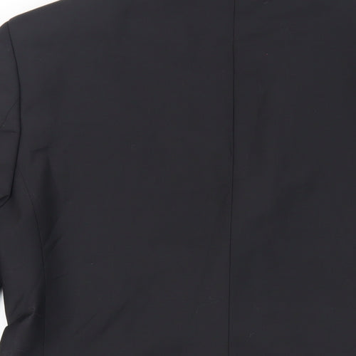 Marks and Spencer Mens Black Wool Jacket Suit Jacket Size 38 Regular
