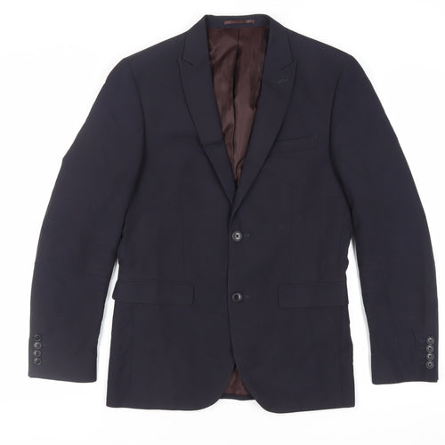 NEXT Mens Blue Polyester Jacket Suit Jacket Size 38 Regular