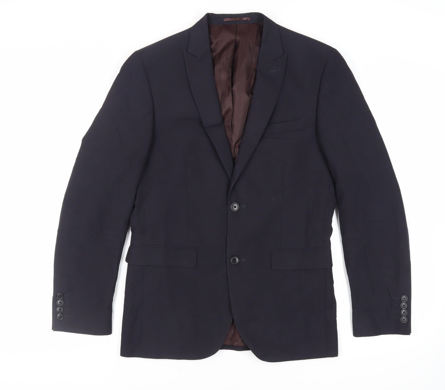 NEXT Mens Blue Polyester Jacket Suit Jacket Size 38 Regular