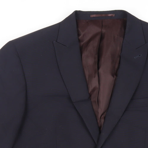 NEXT Mens Blue Polyester Jacket Suit Jacket Size 38 Regular