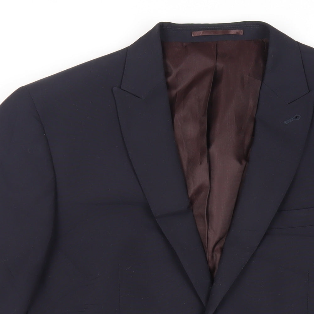 NEXT Mens Blue Polyester Jacket Suit Jacket Size 38 Regular
