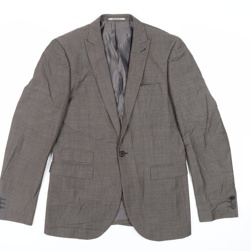 NEXT Mens Brown Wool Jacket Suit Jacket Size 38 Regular