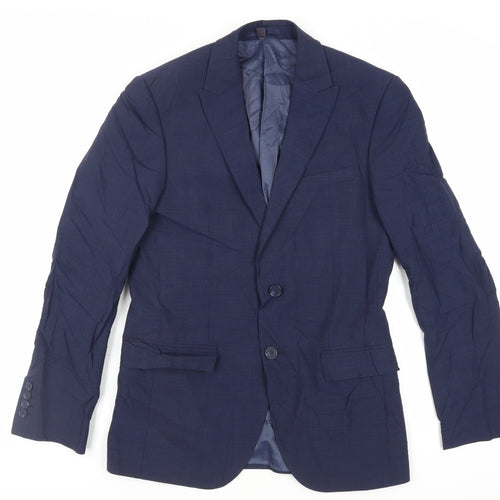 Marks and Spencer Mens Blue Wool Jacket Suit Jacket Size 38 Regular