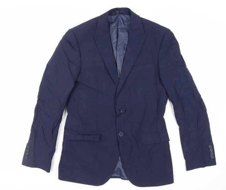 Marks and Spencer Mens Blue Wool Jacket Suit Jacket Size 38 Regular