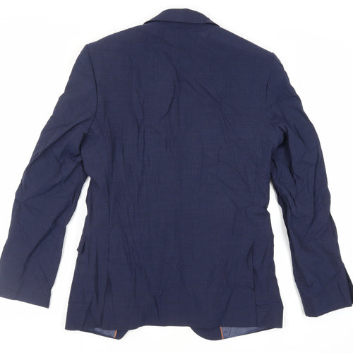 Marks and Spencer Mens Blue Wool Jacket Suit Jacket Size 38 Regular