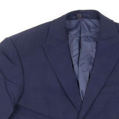 Marks and Spencer Mens Blue Wool Jacket Suit Jacket Size 38 Regular