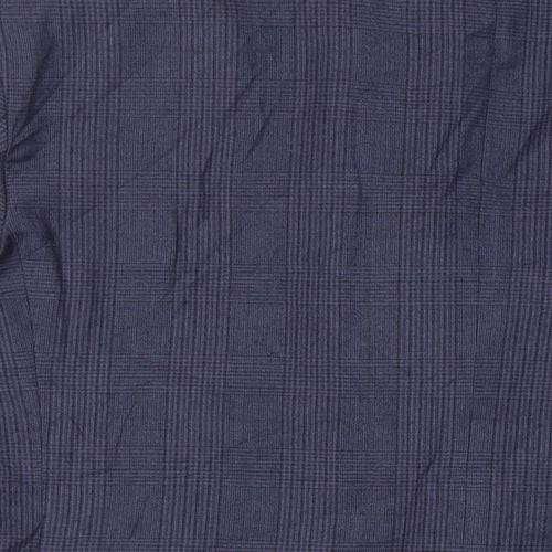 Marks and Spencer Mens Blue Plaid Wool Jacket Suit Jacket Size 46 Regular