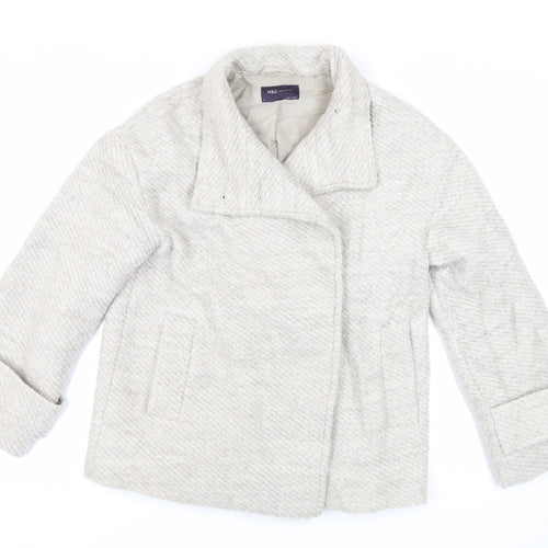 Marks and Spencer Womens Grey Jacket Size S Button