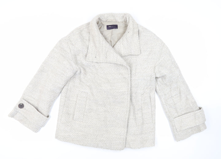 Marks and Spencer Womens Grey Jacket Size S Button