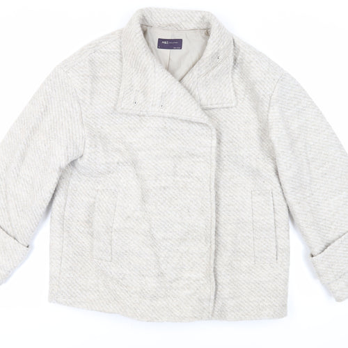 Marks and Spencer Womens Grey Jacket Size M Button