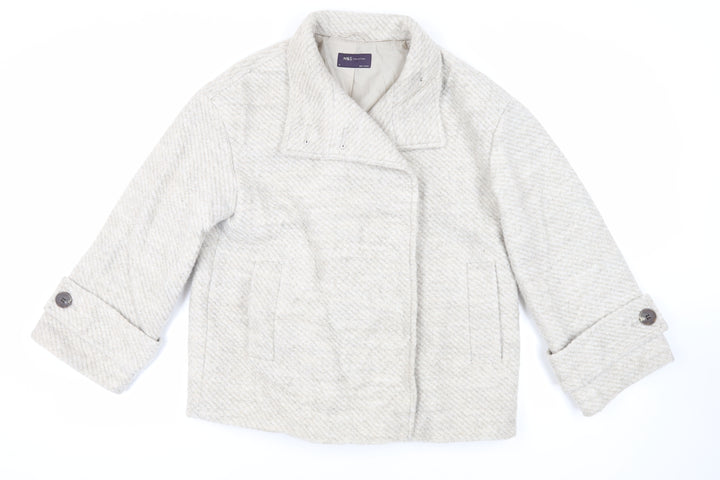 Marks and Spencer Womens Grey Jacket Size M Button