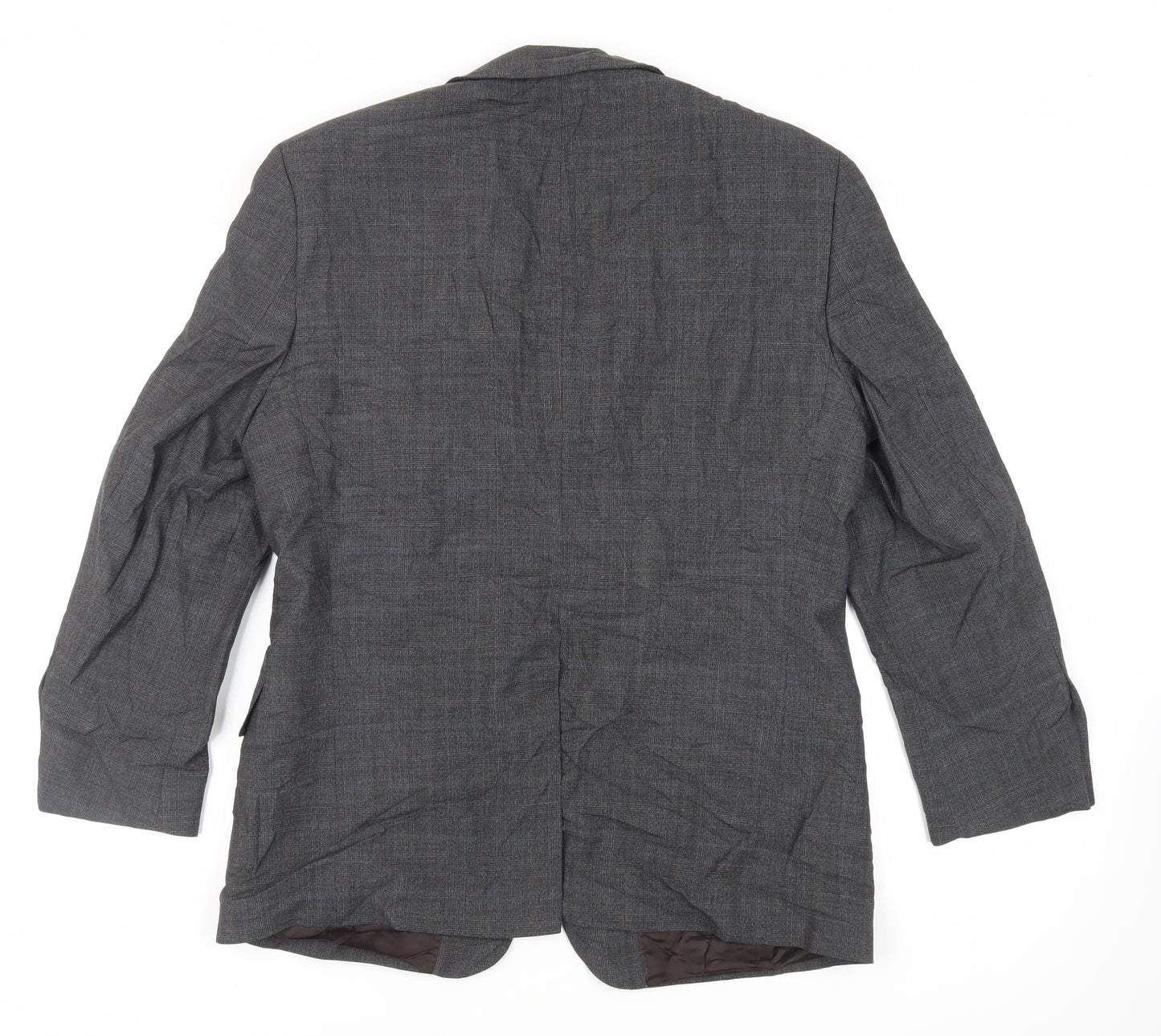 Woodhouse Mens Grey Plaid Wool Jacket Suit Jacket Size 40 Regular