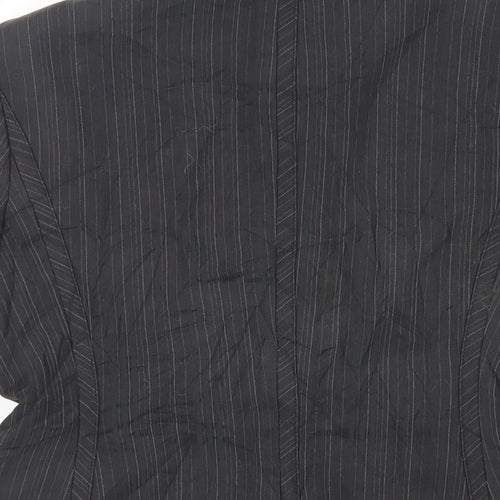 NEXT Womens Black Striped Jacket Blazer Size 8