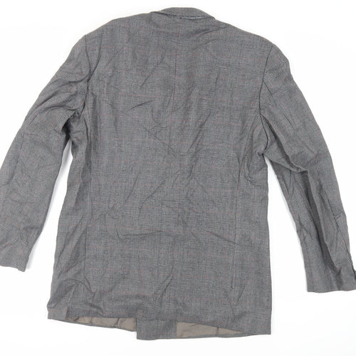 NEXT Mens Grey Plaid Wool Jacket Suit Jacket Size 42 Regular
