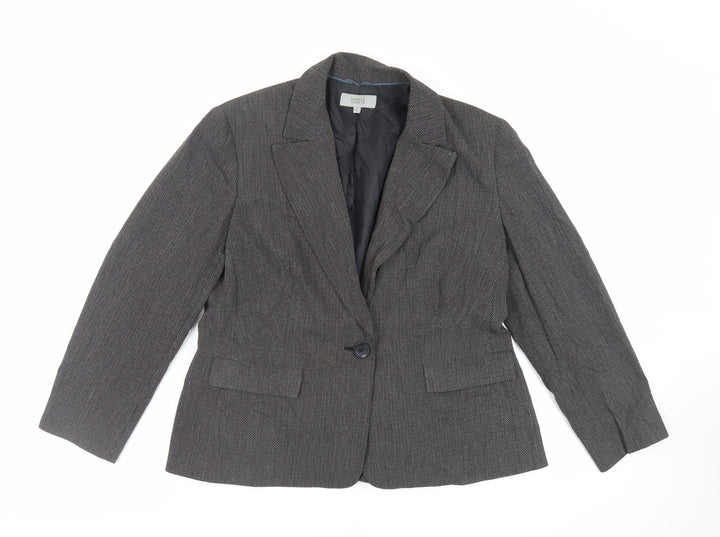 NEXT Womens Grey Jacket Blazer Size 16 Button