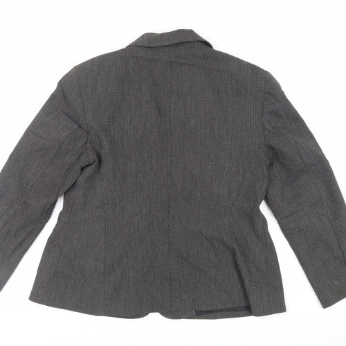 NEXT Womens Grey Jacket Blazer Size 16 Button