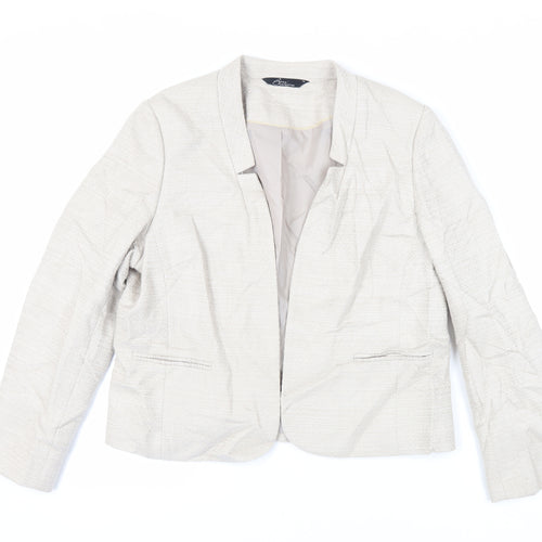 Bonmarché Womens Beige Jacket Blazer Size 14 - Open