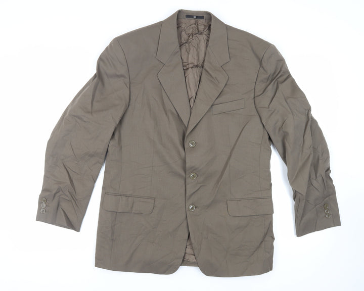 Ciro Citterio Mens Brown Wool Jacket Suit Jacket Size 40 Regular
