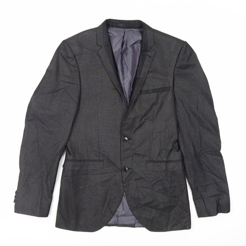 NEXT Mens Black Polyester Jacket Suit Jacket Size 36 Regular