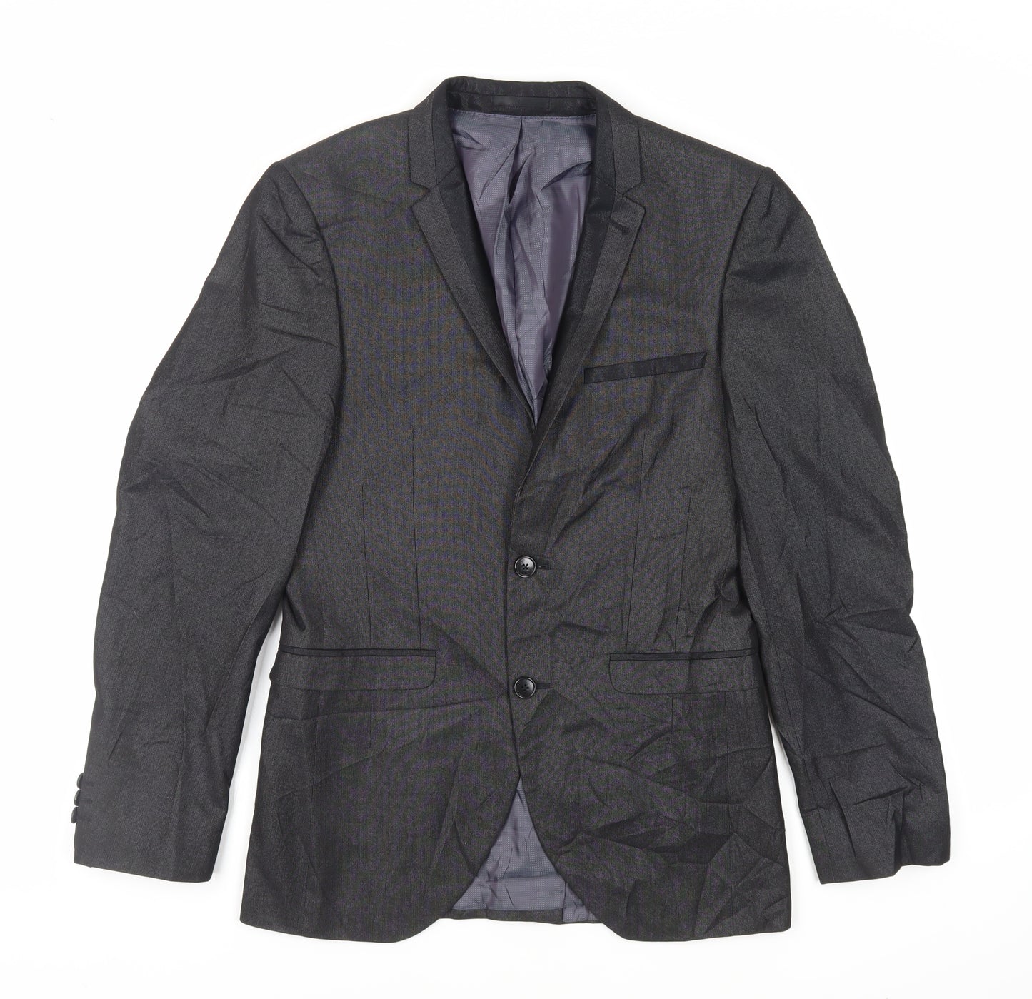 NEXT Mens Black Polyester Jacket Suit Jacket Size 36 Regular