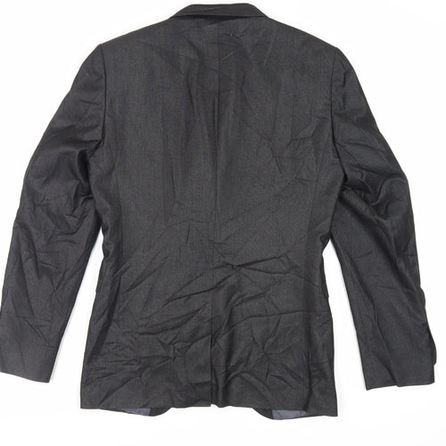 NEXT Mens Black Polyester Jacket Suit Jacket Size 36 Regular