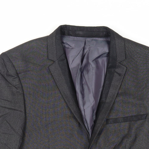 NEXT Mens Black Polyester Jacket Suit Jacket Size 36 Regular